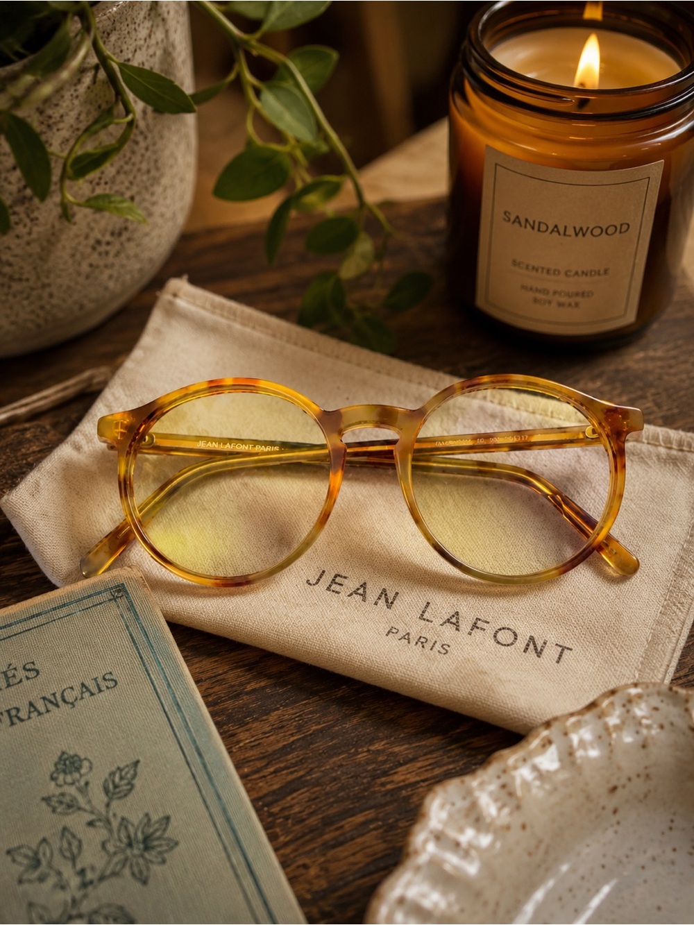 Jean Lafont Paris PANTHEON 330 Tortoise Eyeglasses Frames 50-17 130 France CE